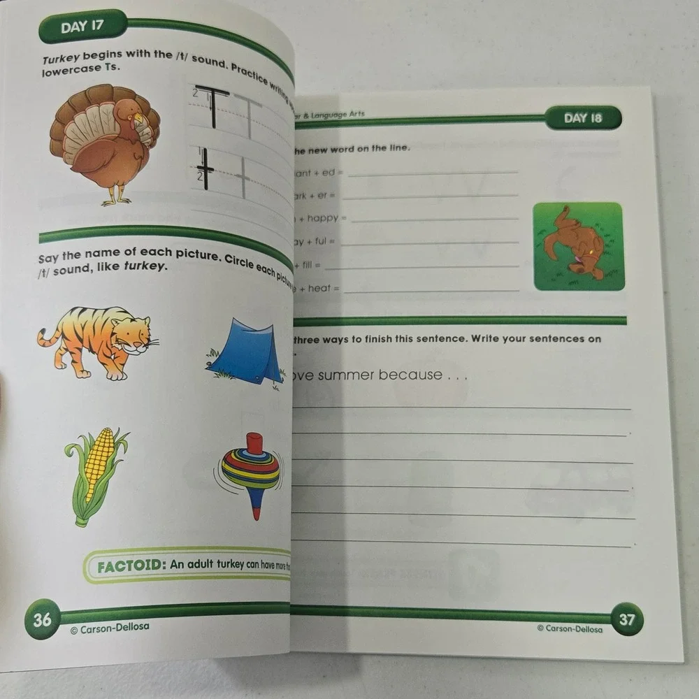 Summer Bridge Activities Bridging Grades K to 1 Workbook Carson Dellosa 704696